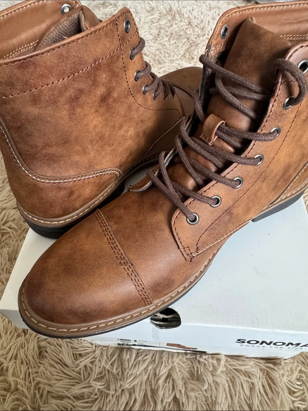 Sonoma Men's Tan Lace-Up Chukka Boots